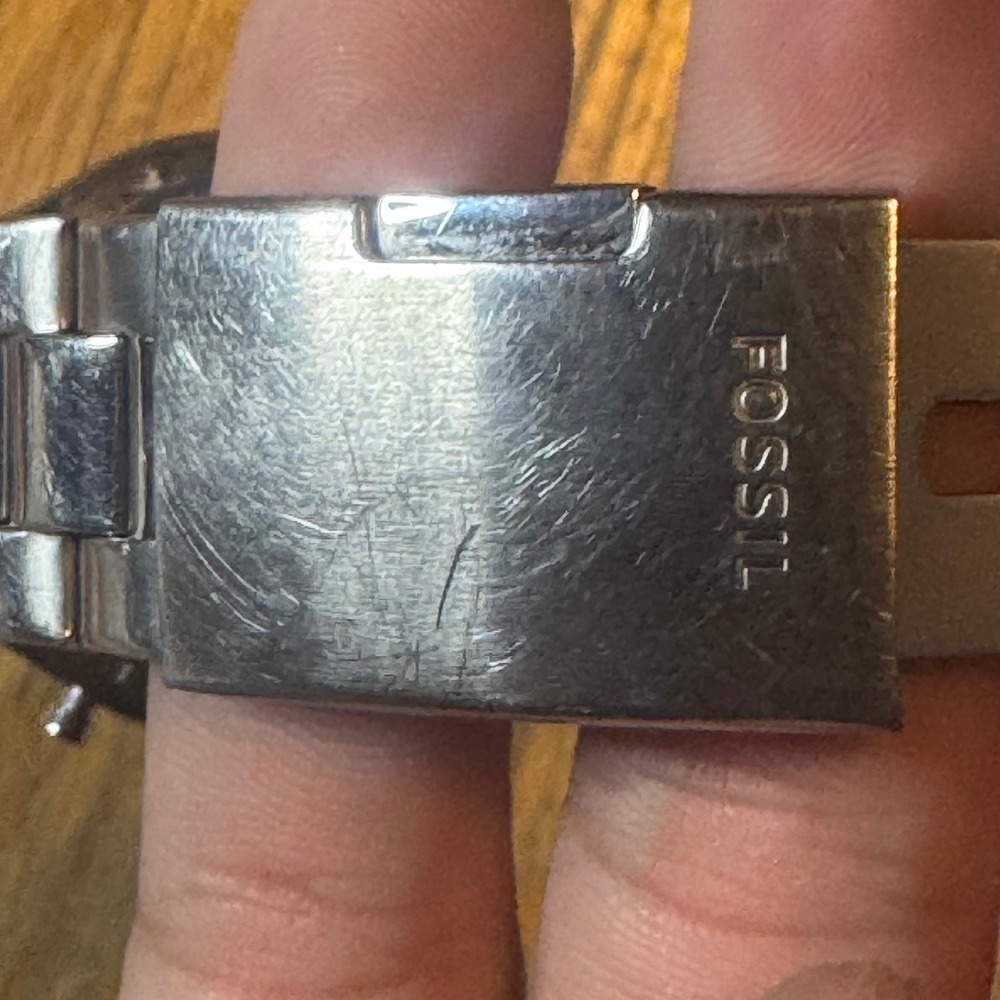 Fossil FS-4642 Mens Chronograph Black Dial Stainless Steel Bracelet Watch 5ATM - Picture 7 of 12